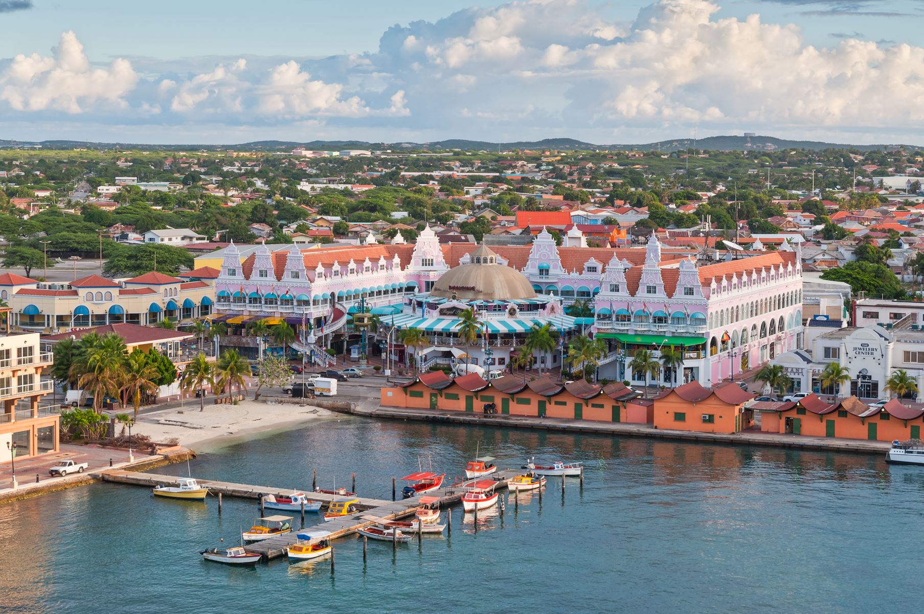 Oranjestad de hoofdstad van Aruba